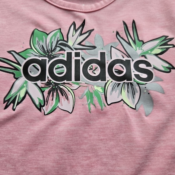 Set of 2 Preschool Girl 3T short sleeve athletic T-shirts Champion adidas GUC - Picture 8 of 10